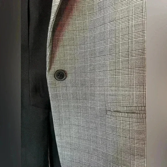 Gap Glen Plaid Black Blazer - Picture 9 of 11